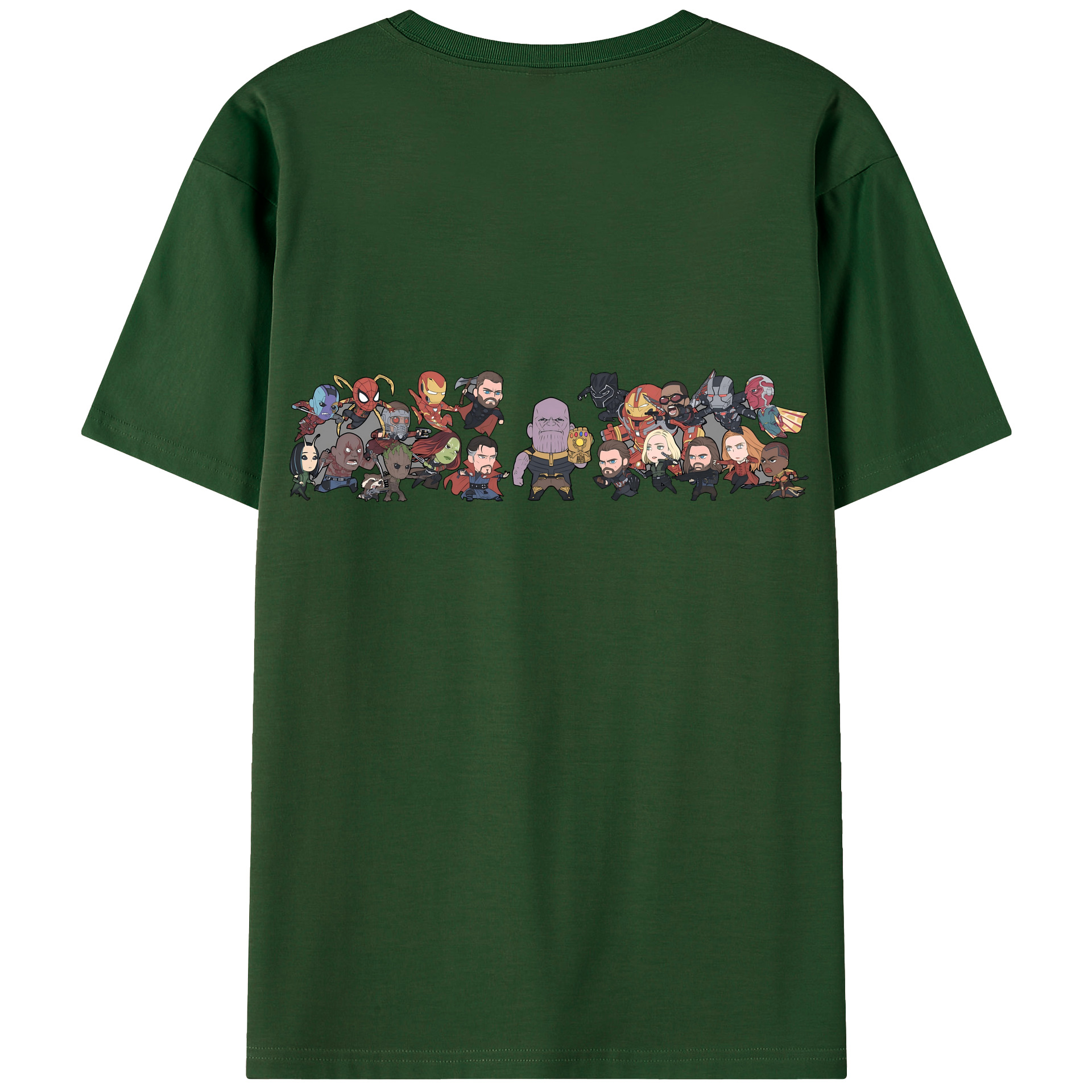 （画像用） アベンジャーズ The Avengers 綿100％半袖Tシャツ（背面プリント）